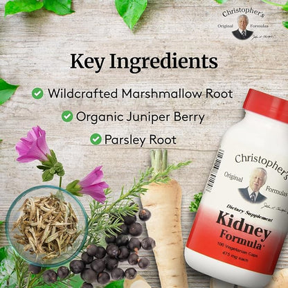 Christopher's Original Formulas Kidney Formula - Kidney Cleanse Detox & Repair Formula - Herbal Blend for Kidney Support