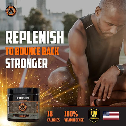 Built For Xtreme Replenish Energy Fruits and Greens Immune Boost, Lemon Lime Flavored Superfood Powder 12.59oz for Total Body Wellness and Immunity Boost