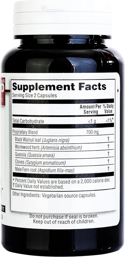 Kroeger Herb, Wormwood Herb, Black Walnut Wormwood, Clove, Quassia, Worm Wood Detox Cleanse - Wormwood Capsules, Non-GMO, Gluten Free, No Preservatives or Fillers - 200 Capsules, Made in USA