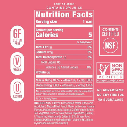 GORGIE Bestsellers Variety, Sugar-Free Natural Energy Drink Sparkling, Healthy Energy Drinks - Green Tea, Biotin, B Vitamins -150mg Caffeine, Vegan, & Low Calorie (Pack of 12)