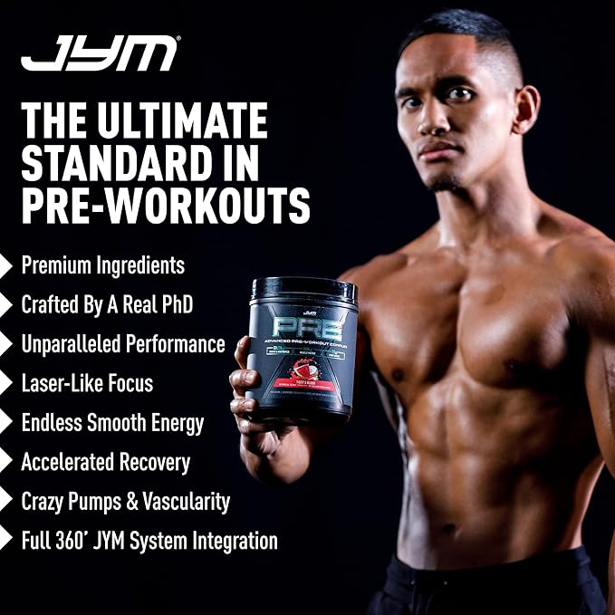 Pre JYM X Tiger’s Blood Advanced Pre-Workout Powder Massive Pumps, Citrulline Nitrate, Dynamine, NO3T Betaine, BCAA’s, Nootropics, Creatine, Beta-Alanine, JYM Supplement Science, 20 Servings