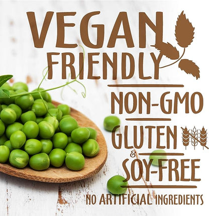 Pea Protein Powder, Chocolate Vegan Protein Powder, 100% Plant Based Protein Powder, No Artificial Sweeteners, Non GMO, Gluten Free & Soy Free, 2.11 LB Protein Powder