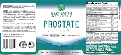 Best Earth Naturals Prostate Support Supplement for Men - Prostate Support - 30 Day Supply
