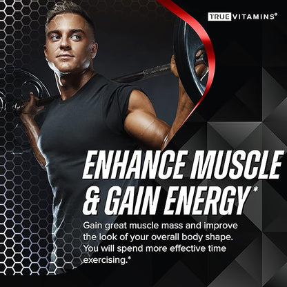 Performance Booster for Men - Enhance Energy, Endurance, Stamina, Strength, Drive & Muscle Growth - Natural Male Enhancing Supplement with Tongkat Ali, Horny Goat Weed & Saw Palmetto - 60 Capsules