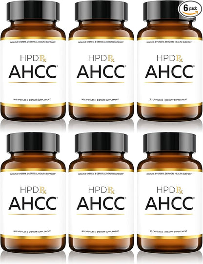Premium AHCC & Shiitake Mushroom 1100 mg per Serving Supplement, Natural Immunity Booster, Maintains Natural Killer Cell Activity | AHCC is Proven in 30+ Studies | 180-Day Supply, 6-Pack