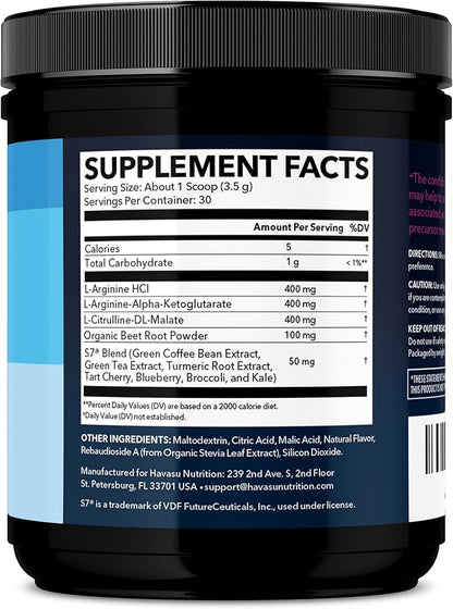 Pre Workout Powder - L Arginine Powder Nitric Oxide Supplement for Men and Women - Pre and Post Workout Support - L-Arginine L Citrulline and Beet Root Powder - Endurance and Performance - Mixed Berry