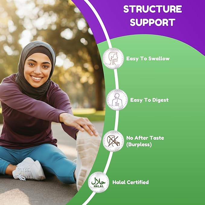 Halal Joint Support Supplement w/Glucosamine Chondroitin MSM | 2820mg 30 Servings | Non-GMO