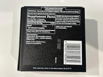 MitoQ Pure Mitochondria-targeted Antioxidant Supplement | Reducing Free Radical Damage & Oxidative Stress | Supports Cellular Longevity, Metabolic Health, Healthier Aging, and Energy (180 Capsules)