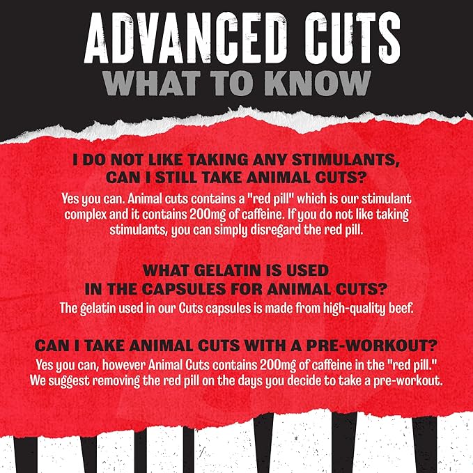 Animal Cuts Thermogenic Fat Burner - Weight Loss Pills for Women and Men for Metabolism, Energy, Focus, and Nootropic Brain Support with Raspberry Ketones Appetite Suppressant Diet Pills, 42 Packs