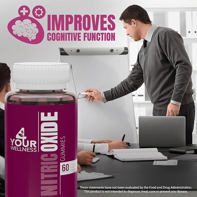 Nitric Oxide Gummies, Boosting Nitric Oxide Production and Blood Pressure, Made with Beet Root Extract is Gluten Free, Non-GMO, and Kosher (60 Count (Pack of 1), Mixed Berry)