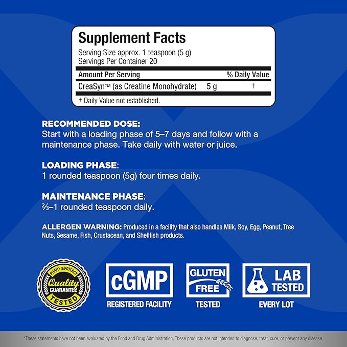 ALLMAX Essentials CREATINE - 100 g Powder - Improves Performance & Training Intensity - Vegan & Gluten Free - 20 Servings