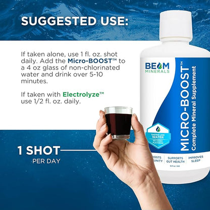Micro-Boost Humic Mineral Blend | Plant-Based Multi Minerals Supplement & Electrolytes Liquid (Micro-Boost)
