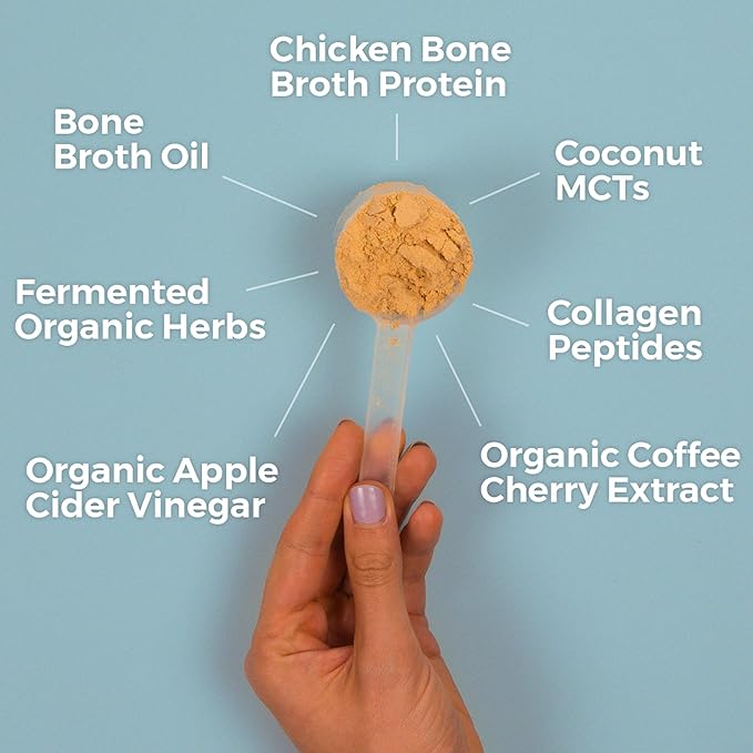 Keto Protein Powder by Ancient Nutrition, KetoPROTEIN with Fats from Bone Broth and MCT Oil, Vanilla, 18g Protein 11g Fat Per Serving, Gluten Free, 17 Servings