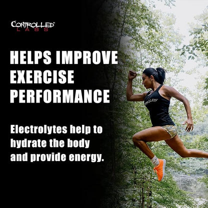 CONTROLLED LABS Orange HydraPush Electrolyte Powder, 60 Servings - Advanced Hydrating Recovery - Coconut Water & Taurine - Boost Energy & Increase Endurance (Sour Green Apple)