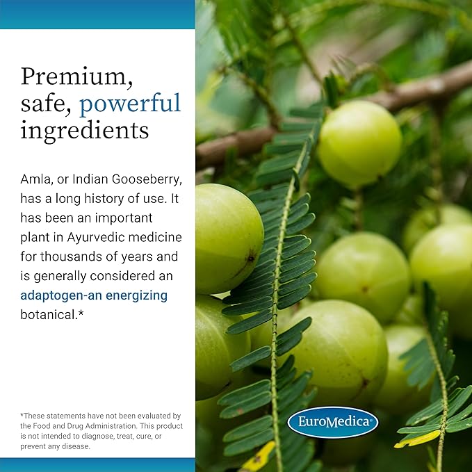 Euromedica Healthy Cholesterol and Triglycerides - 60 Capsules - Clinically Studied Amla - Supports Healthy HDL & Triglyceride Levels - Non-GMO, Vegan, Kosher - 30 Servings