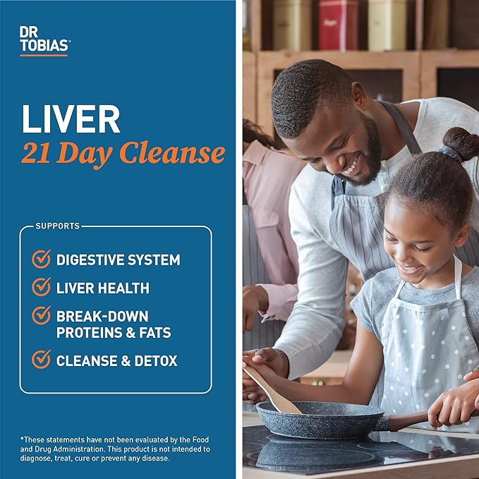 Dr. Tobias Liver 21 Day Cleanse, Herbal Liver Detox Cleanse with Solarplast, Artichoke Extract, Milk Thistle & Dandelion Extract, for Liver Cleanse & Detox, 63 Vegetable Capsules (3 Daily) (Pack of 2)