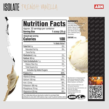 Arms Race Nutrition | ARN | Isolate Whey Protein (32 Servings, French Vanilla)