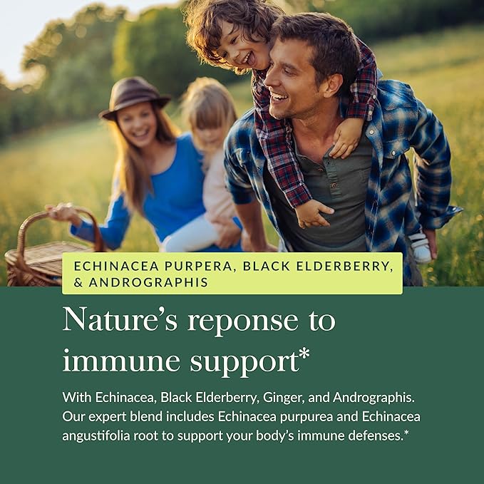 Gaia Herbs Quick Defense - Fast-Acting Immune Support Supplement for Use at Onset of Symptoms - with Echinacea, Black Elderberry, Ginger & Andrographis - 80 Vegan Liquid Phyto-Capsules (8-Day Supply)