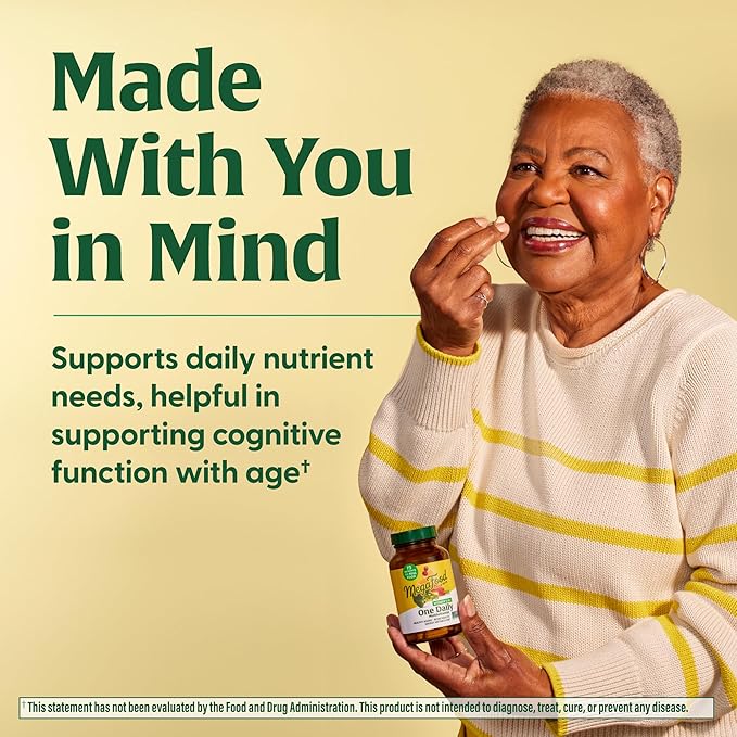 MegaFood Women's 55+ One Daily Multivitamin for Women with Vitamin A, Vitamin C, Vitamin D3 & Vitamin E for Optimal Aging Support- Plus Real Food- Bone & Immune Support Supplement-Vegetarian-120 Tabs