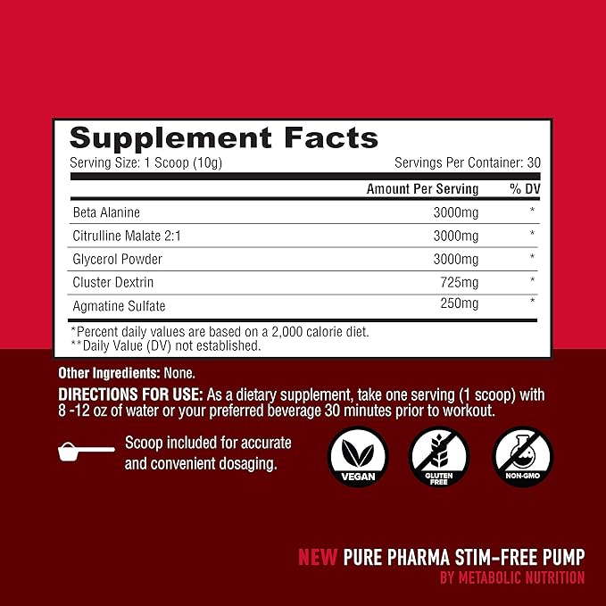 Metabolic Nutrition Stim Free Pump