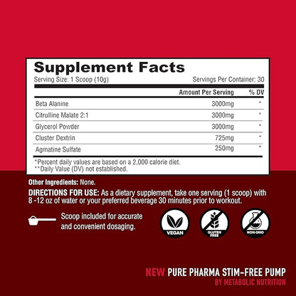 Metabolic Nutrition Stim Free Pump