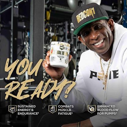 REDCON1 Pre Workout Powder for Men & Women - Total War - All-in-One Preworkout with Beta Alanine & Citruline Malate to Support Energy & Endurance - Prime Time Punch (30 Servings)