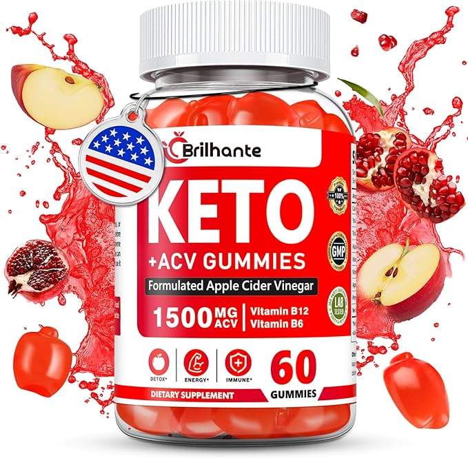 Regina Keto ACV Gummies, Apple Cider Vinegar Gummies with B12 for Energy & Wellness, for Man and Woman, Gelatin-Free, Delicious & Convenient (60 Count)