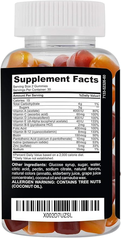 Clinical Daily Complete Daily Multivitamin Gummy for Women, Men, Teens, or Seniors. Contains Vitamins A, E, C, and B Complex from Superfood Fruits & Vegetables. 60 Vegetarian, Gluten Free Gummies