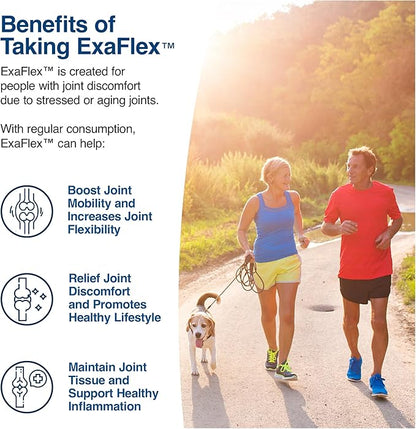 ExaFlex - Advanced Formula Joint & Bone Multivitamin - Contains Glucosamine Chondroitin, Boswellia Extract, Turmeric, Quercetin, Methionine, MSM, Bromelain Supplement, Made in USA - 60 Capsules