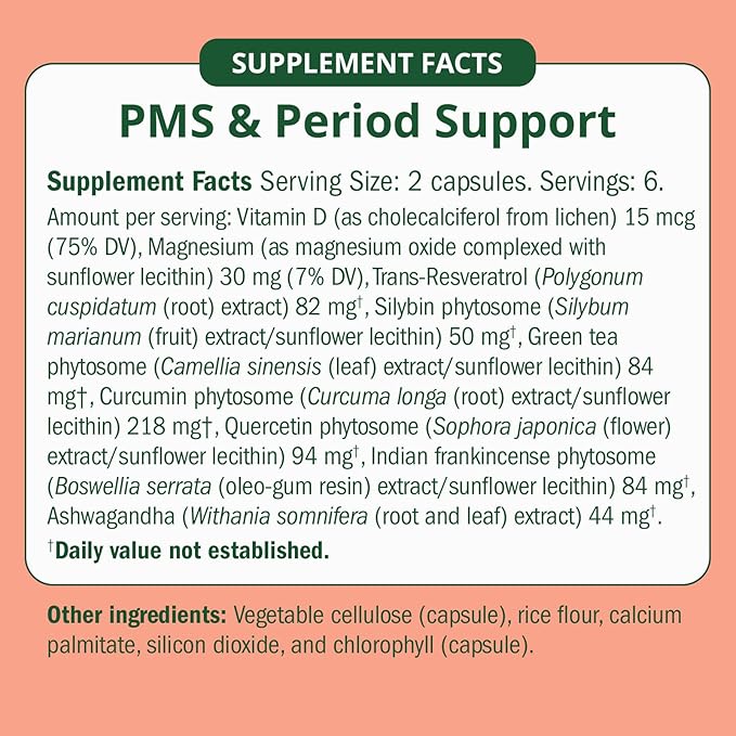 PMS & Period Relief - Menstrual Cramp Relief: No More Period Cramps, Mood Swings, or Bloating. PMS Supplement for Happy Hormones and Period Relief. (12 Count)