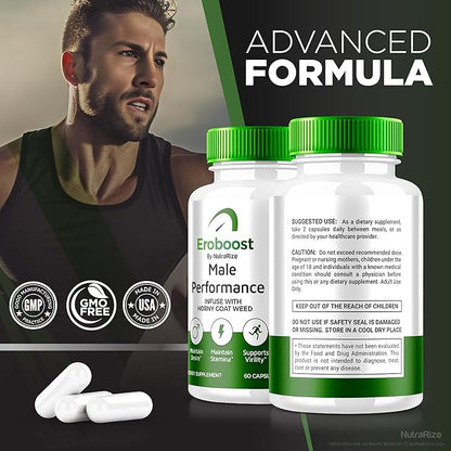 Eroboost Supplement for Men, Eroboost Male Supplement, Daily Nutrition to Support Peak Performance and Overall Wellness, Official Ero Boost Formula Reviews (60 Capsules)