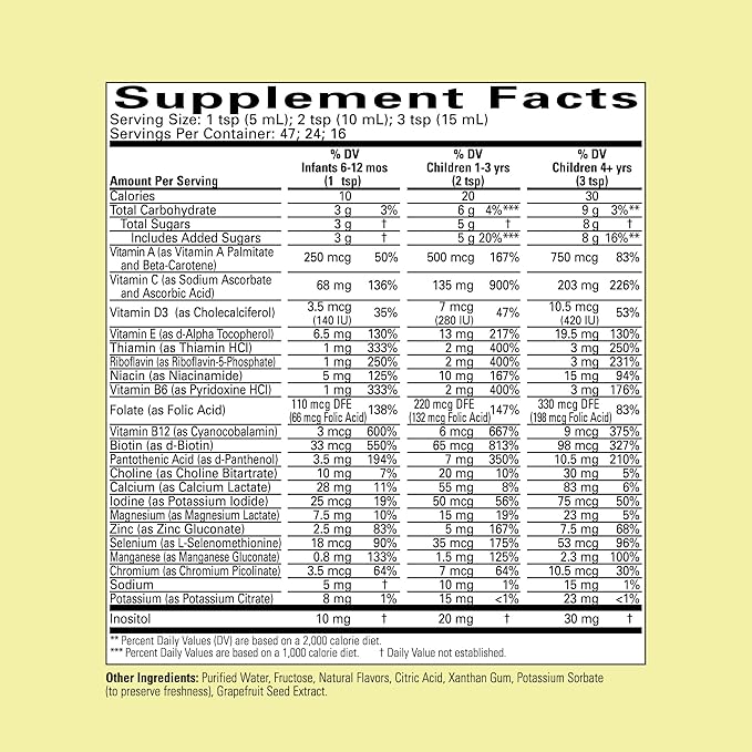 CHILDLIFE ESSENTIALS Kids Multivitamin & Mineral - Kids Vitamins, Liquid Multivitamin for Kids, Toddler Multivitamins, Liquid Vitamins, Baby Multivitamin - Natural Orange & Mango, 8 Fl Oz (Pack of 2)