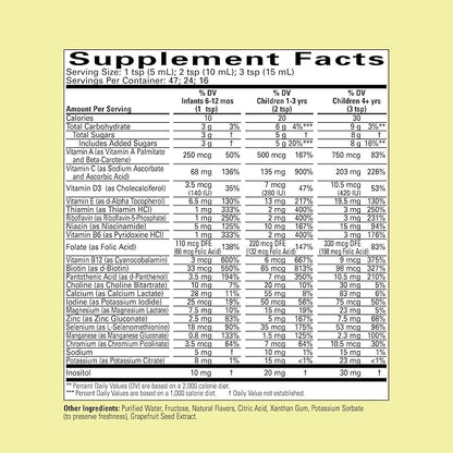 CHILDLIFE ESSENTIALS Kids Multivitamin & Mineral - Kids Vitamins, Liquid Multivitamin for Kids, Toddler Multivitamins, Liquid Vitamins, Baby Multivitamin - Natural Orange & Mango, 8 Fl Oz (Pack of 2)