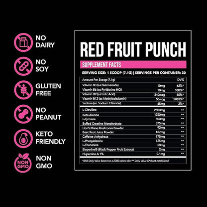 Fruit Punch Energy Rush -Pre Workout
