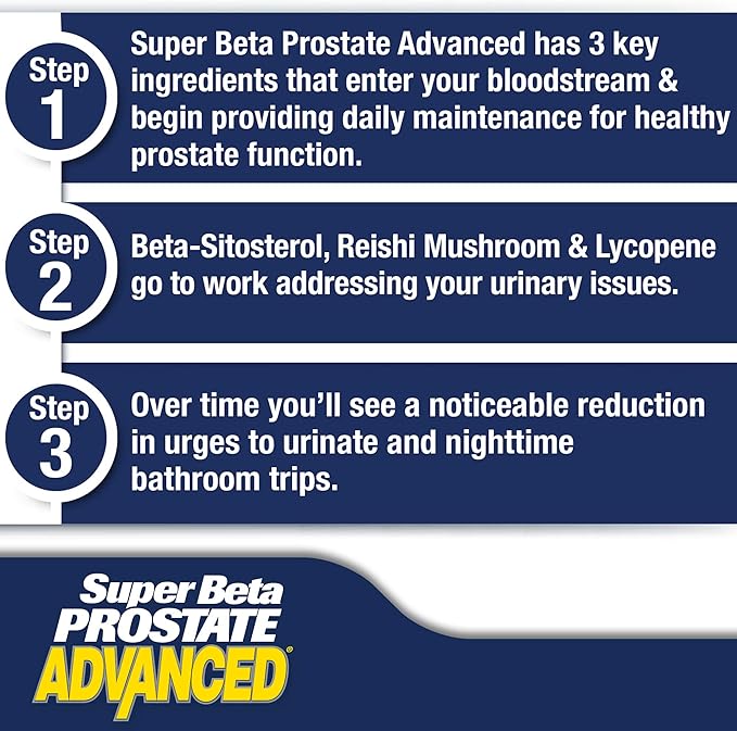 Super Beta Prostate Advanced Chewables - Prostate Support Supplement for Men's Health (180 Chews, 3-Pack)