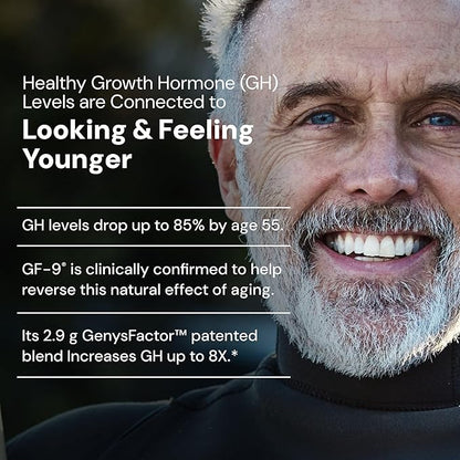 Novex Biotech GF-9 Rapid Dissolve Powder - Supplements for Men - Boost Critical Peptide That Supports Energy and Performance, 30 Servings, Fruit Punch Flavor