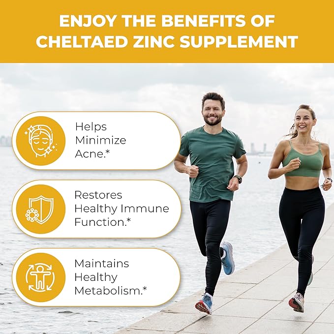 Sandhu Herbals Zinc 50mg Supplement for Men & Women| High Absorption Zinc Monomethionine Complex 60 Capsules| Zinc Supplements for Immune, Acne & Antioxidant Support| Vegetarian