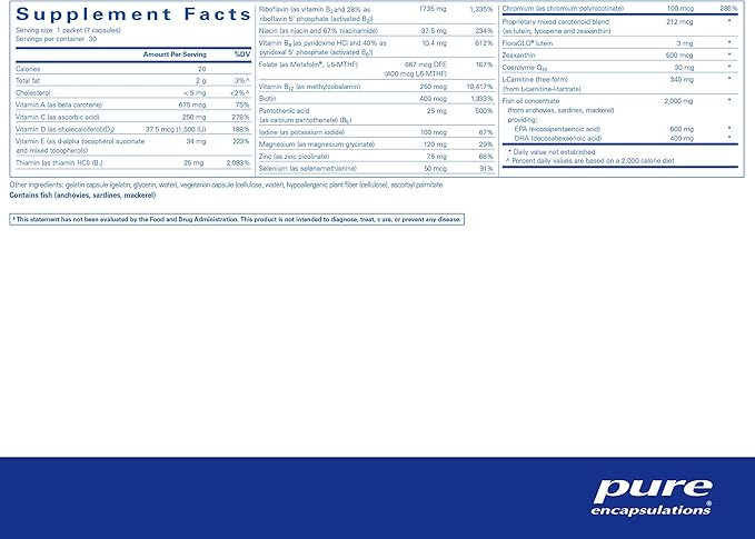 Pure Encapsulations Energize Plus Pure Pack | Supplement to Support Energy Production and Nutrient Metabolism* | 30 Packets