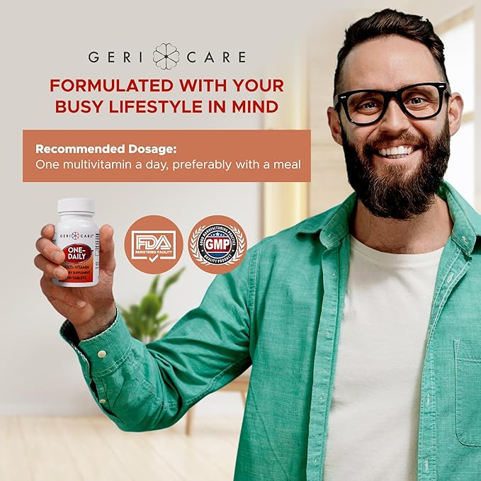 GeriCare One-Daily Multi-Vitamin Tablets Dietary Suplement 100 Count (Pack of 1)