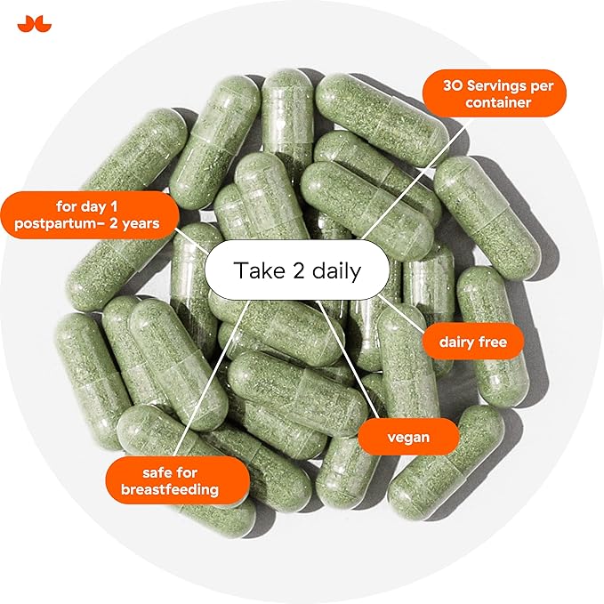 M.O.O. Postnatal Vitamins with Lactation Support - Postpartum Recovery, Lactation Supplement for Breastfeeding Women, 7-Ingredient Superfood Postnatal Formula, Overcomes Hormonal Balance | 60 Capsules