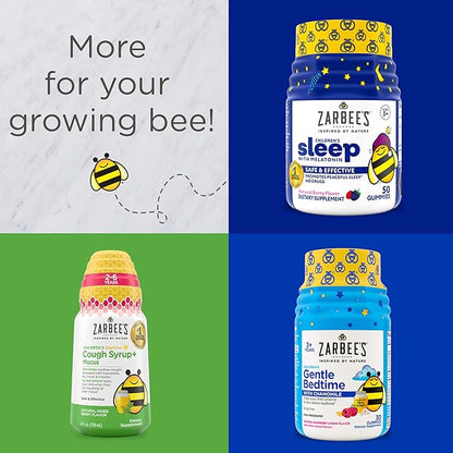 Zarbee's Kids Immune Support, Vitamin C, D & Zinc Daily Immunity Vitamins for Children 4+ Years, Natural Tropical Fruit Flavor, 28 Chewable Tablets