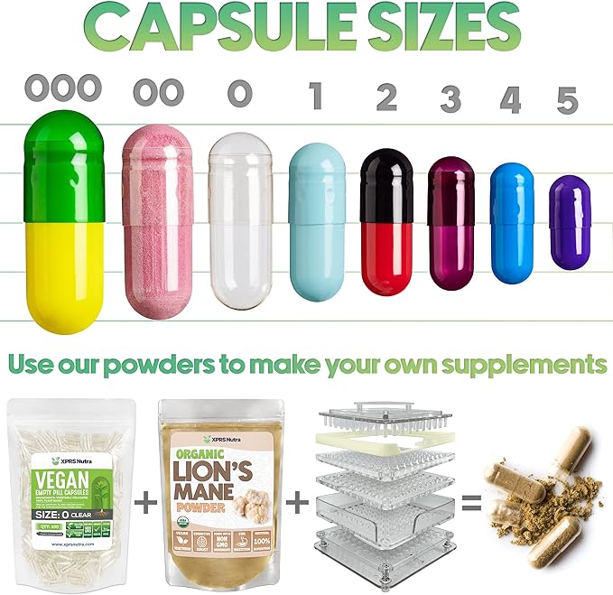 XPRS Nutra Gelatin Size 4 Separated Capsules - 1000 Count Small Empty Capsules Separated in Bags - Empty Pill Capsules - Size 4 Gel Capsules Empty- Capsules Empty DIY Supplement Filling (Black/Red)