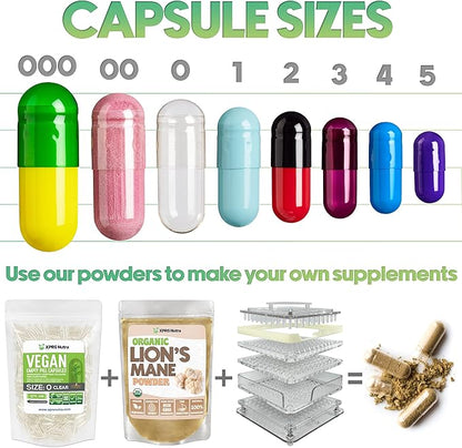 XPRS Nutra Gelatin Size 4 Separated Capsules - 100 Count Small Empty Capsules Separated in Bags - Clear Empty Pill Capsules - Size 4 Gel Capsules Empty- Pill Capsules Empty for DIY Supplement Filling