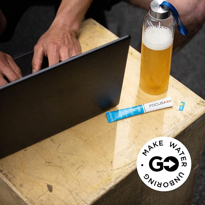 FOCUSAID GO Nootropics Energy Blend, Zero Sugar, Alpha-GPC, GABA, B-Complex, Yerba Mate, Green Tea, Keto Friendly, 100mg Natural Caffeine (Pack of 14)