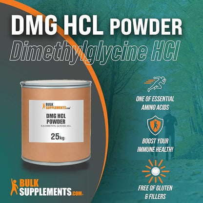 BulkSupplements.com DMG HCl Powder - Dimethylglycine Supplements - Glycine Powder - Glycine Supplements - DMG 500 mg - DMG Powder - 500mg per Serving, DMG Bulk (25 Kilograms - 55 lbs)