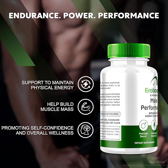 Eroboost Supplement for Men, Eroboost Male Supplement, Daily Nutrition to Support Peak Performance and Overall Wellness, Official Ero Boost Formula Reviews (60 Capsules)