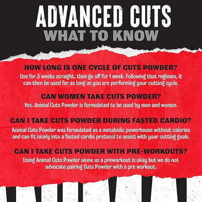 Animal Cuts Thermogenic Fat Burner Powder - Weight Loss for Women and Men for Metabolism, Energy, Focus, and Nootropic Brain Support with Ketones Appetite Suppressant - Orange Mango Flavor