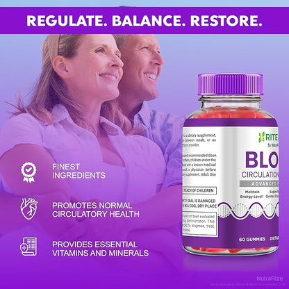 (3 Pack) RiteLyfe Gummies, Official Rite Lyfe Blood Gummies, All Natural Stabilizer to Maintain Stable Healthy Levels and Overall Wellness, Premium Formula RiteLyfe Gomitas Review (180 Gummies)