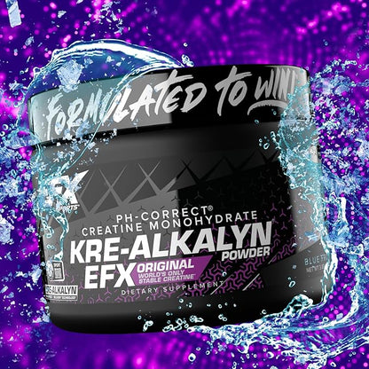EFX Sports Kre-Alkalyn EFX Powder | pH Correct Creatine Monohydrate Powder Supplement | Strength, Muscle Growth & Performance | 55 Servings (Blue Frost)