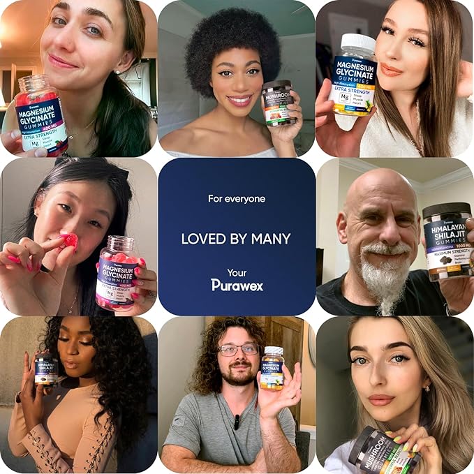 Shilajit Gummies 1000mg for Men and Women, Energy, Immunity Support, Pure Himalayan Shilajit Gummies with Ashwagandha, Sugar Free, Vegan, Pineapple Flavor, 30 Day Supply, Manganese, 60 pcs